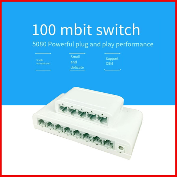 XJ-5 Portin Gigabit-datakytkin, verkkokeskitin, pöytäkoneen Ethernet-jakaja, Plug & Play -suojatut portit, tuulettimeton