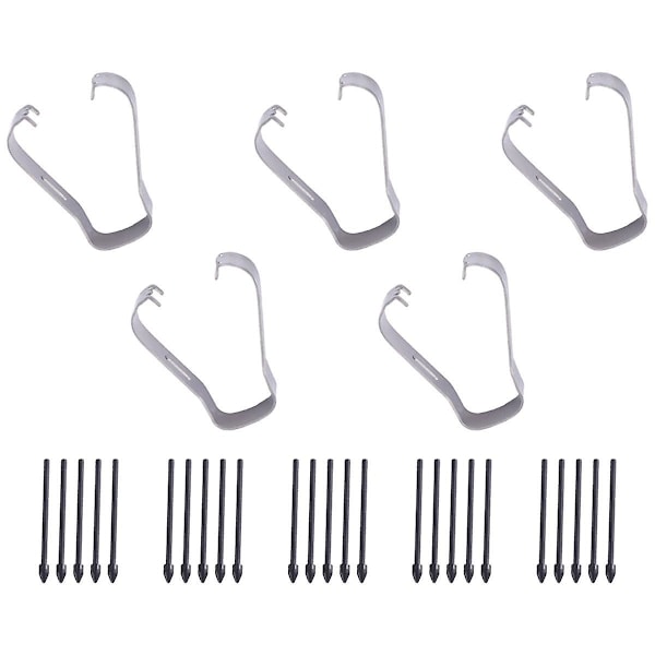 XJ-Stylus Nib S6 Nib S7 Refill N10 Utskiftbare S22 Nib N20 Refill 1 Sett 25 Svarte Pennhoder + 5 Klemmer