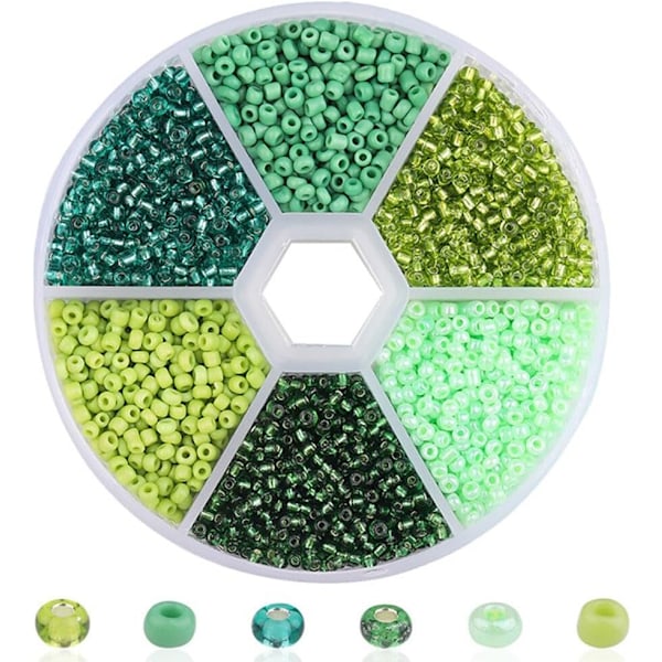 XJ-Blandade färgade glaspärlor - Mini Rocailles pärlset för DIY-hantverk