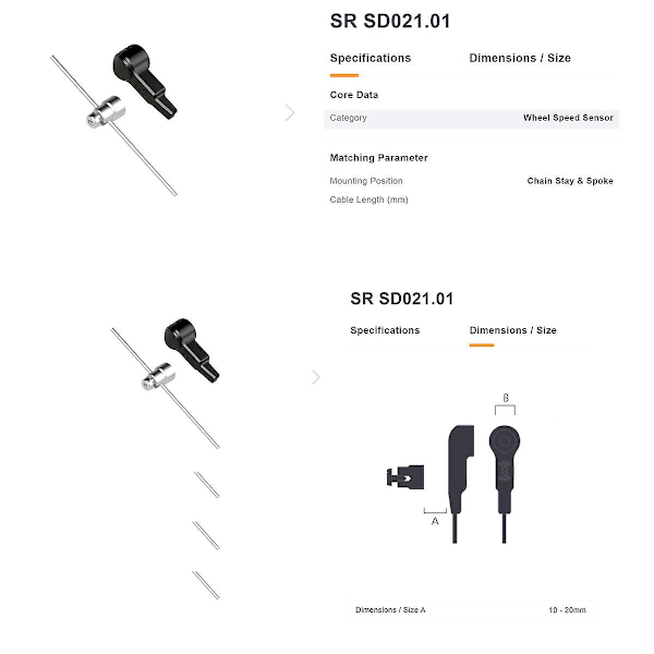 XJ Hastighetssensor för mittmotor M510 M600 M820 SD021.01, hastighetsmätare, elcykel