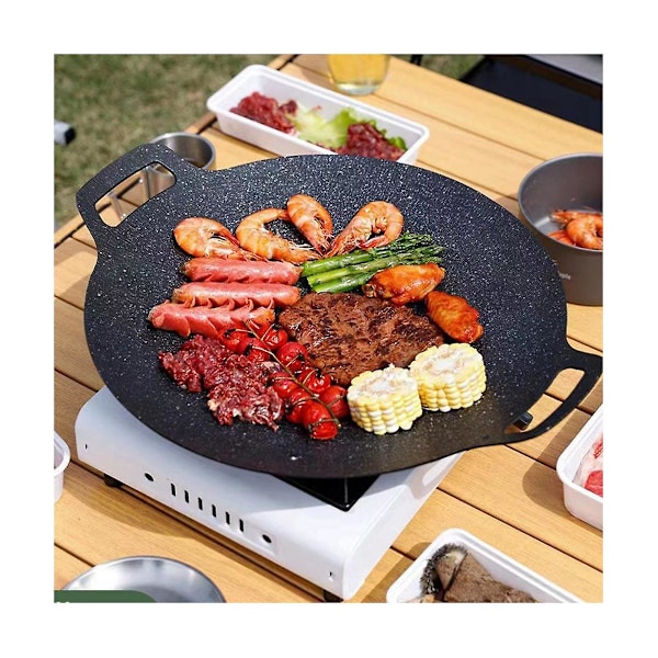 Koreansk BBQ Non-stick Bageplade Rund BBQ Grillplade Grill Non-stick Rund Bageplade (universal 3