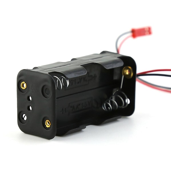 XJ-4pakning 6v 4xAA Batteribeholder Etui Holder Pakke Boks Jst Plugg Mottaker Kompatibel Hsp Redcat 1/8 1/10 Rc Nitro Power Bil Lastebil