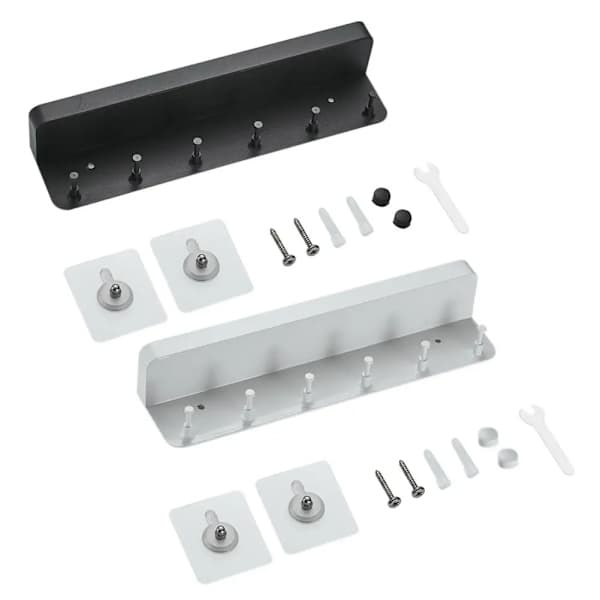 Nøgleholder Hylde Nøgleboks i rustfrit stål Vægmonteret sort 24,5(L)x5,8(H)x4,3(B) cm sort