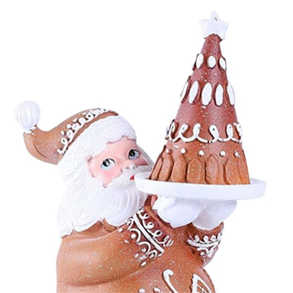 Juldekoration Resin Pepparkaksgubbe Juldekorationer Inomhus Hem Sovrum Dekoration 7,1 X 9,6 X
