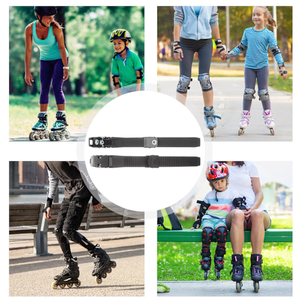 2 st Rullskridsko Energibälte Inlines Skridskor Vuxen Skateboard Åkskor Fästremmar