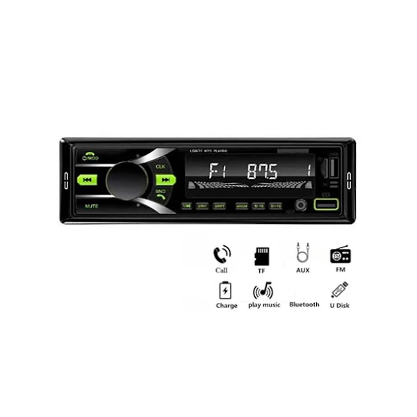 XJ-Car 7 Värikästä Valoa FM-Radio Auto Bluetooth 12v MP3-Soitin Plug-in Kortti U Levy Multimedia Radio