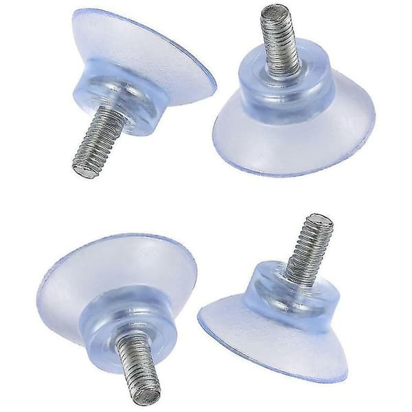 M6 * skruvlängd 14 * basbredd 35 PVC transparent sugkopp