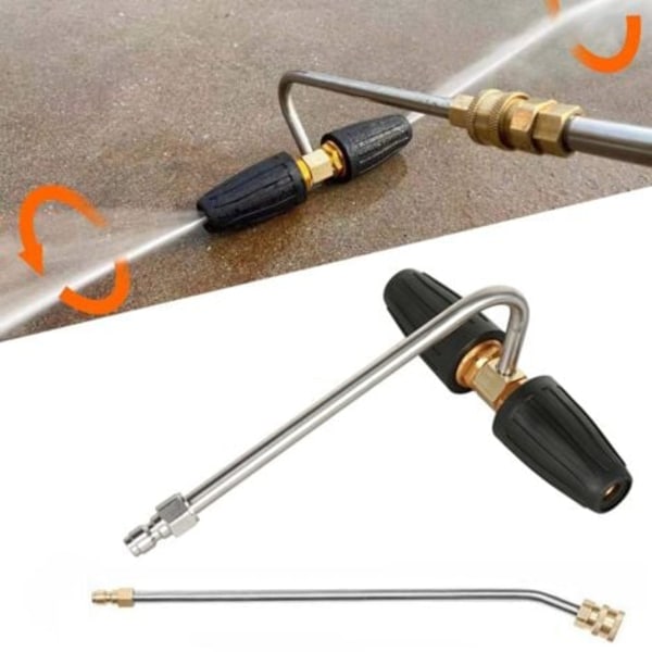 Kourujen puhdistaja 3600 PSI 2 pyörivällä turbiinisuuttimella + 1/4 tuuman pikaliitin, painepesuri, kourujen puhdistustyökalu