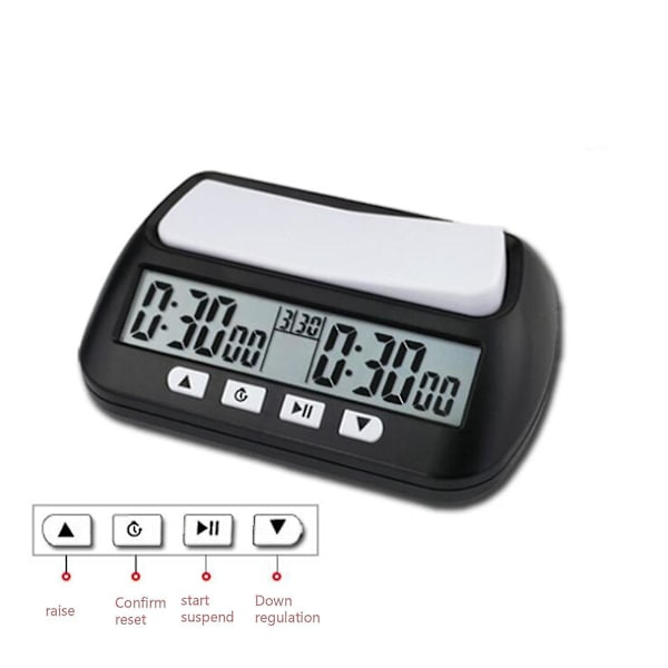 Schack Basic Digital Schackur & Speltimer, Klocka Digital Armbandsur Timer