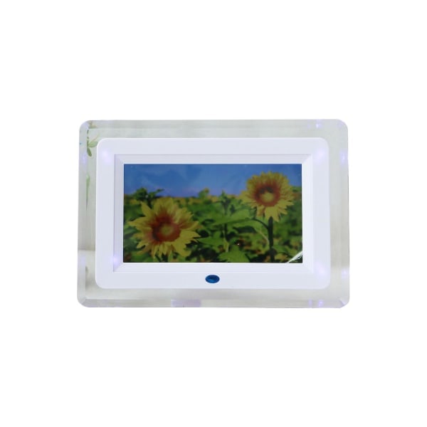 7 Tommer Digital Elektronisk Fotoramme LED Akryl Fotoalbum Videoafspilning i Loop, Indbygget Ur og Kalender, LCD Digital Fotoramme