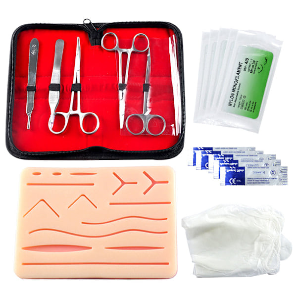 Complete Suture Kit for Students, Including Silicone Suture Pad and Suture Tools Practice Kit