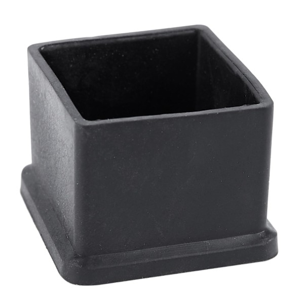 XJ-10 stk 30x30mm Firkantet Gummibeskyttelse for Stolbein Svart