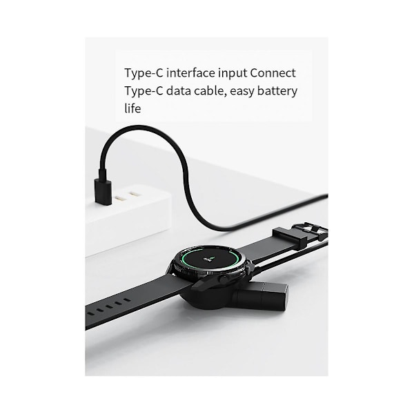 XJ-Trådløs Lommeur Lader Dock For Galaxy Watch 5/4/3 Watch 3 Active 2 Bærbar Usb Port Lading
