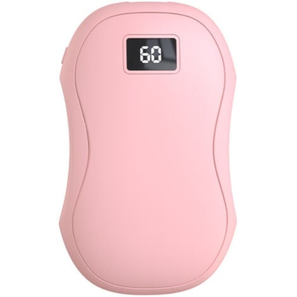 2-i-1 oppladbar håndvarmer, oppladbar håndvarmer, jule- og bursdagshåndvarmer (rosa)