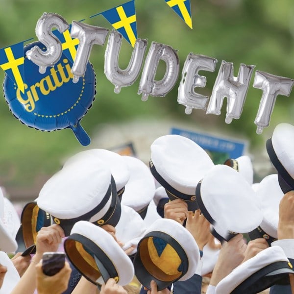 Studenterpynt: Komplet Studenterfestpakke Balloner, Guirlander & Vimpler til Uforglemmelig Fejring - Skab den Perfekte Studenterreception!