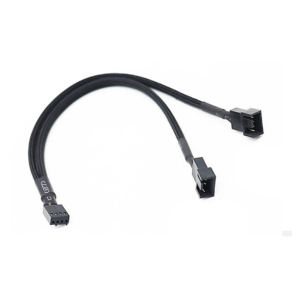 XJ-1 1 til 2-vejs flettet kabel Y-splitter 3/4-benet PWM hanstik blæser computer PC-blæser forlængeradapter