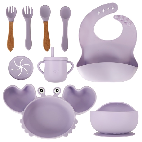XJ-Barnservis med Krabbdesign – Lila