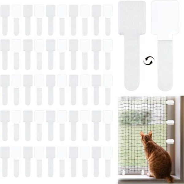 Cat Net Fixing Hook 50 Pcs Hooks for Protective Net (without cat net)
