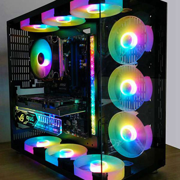 XJ-2x Computer RGB Farve Lysstrip 5v/3pin Aluminium Kabinet Lys Med Magnetisk Multifarvet RGB LED