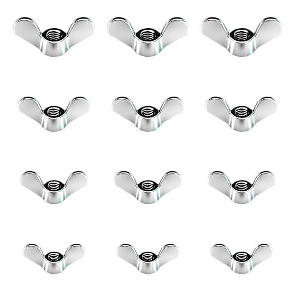 XJ-12 stk lyse sink vingemuttere vingemuttere i størrelse M4 M5 M6 M8 sortiment vingebolter for DIY-verktøy sølv strammebolt for feste
