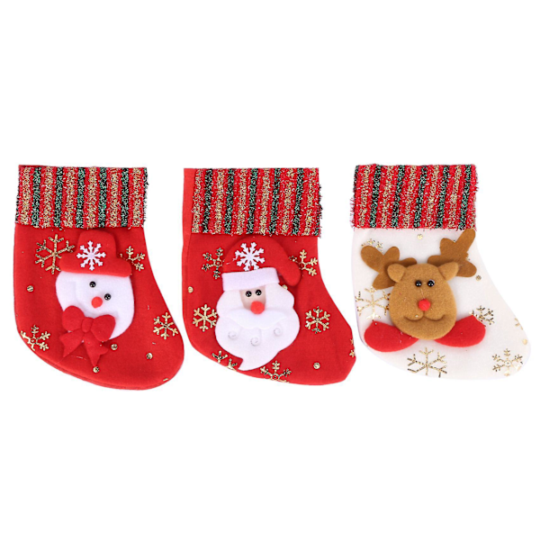 XJ-Christmas Blandad Set Mini Julstrumpor, 12st