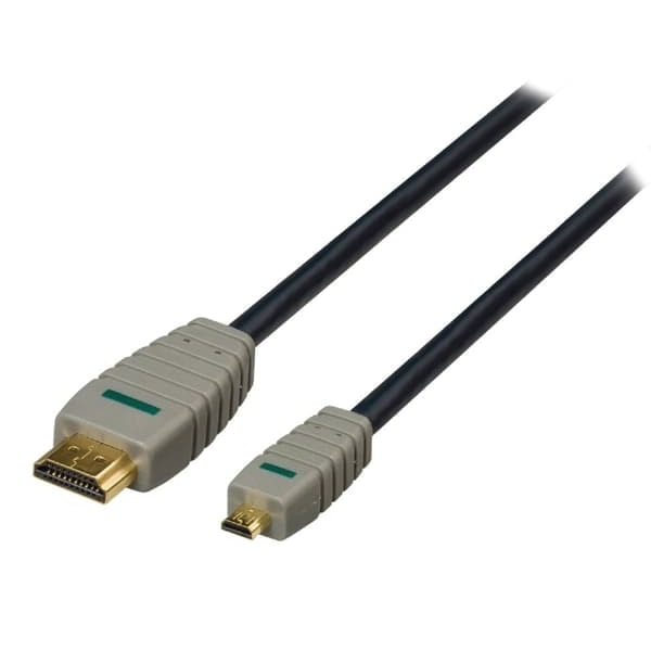 XJ-Höghastighets HDMI-kabel med Ethernet HDMI-kontakt - HDMI Micro Hane 2.00 m Blå
