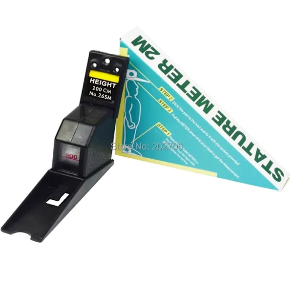 200 cm vit väggmonterad höjdmätare stadiometer tillväxtlinjal vit höjdmätare