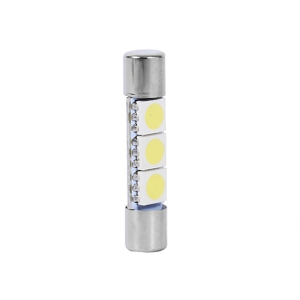 10 st LED-lampa Sminkspegel Ljus 3-SMD 29-30mm 6641 Säkring Solskyddslampa Vit