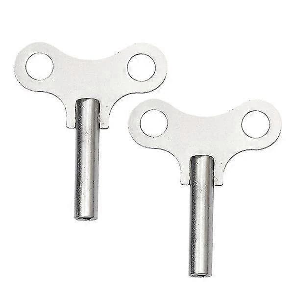【xj】2 Pcs Steel Clock Key Metal Clock Key Sturdy Clockwork Tool Winding Chain Repair Tool For Home Store Clock (silver, Longer Pattern)