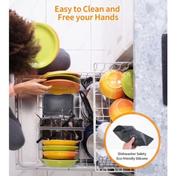 4 Delar Tillbehör för, Air Fryer Silikonform för Double Stack XL SL400EU, Foodi Max AF500EU, AF400EU, AF451EU, AF300EU, 7.6 till 10.4 L Fritös, Kit