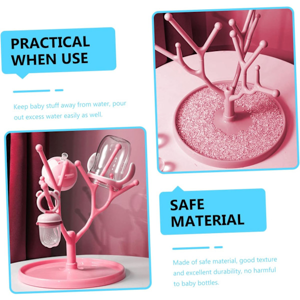 XJ-Babyflaskeholder Plastikstativ Smykkeholder Plastikkopholder Drikkeflasketørrestativ Smykketræ Plastiktørrestativ Flaskestativ