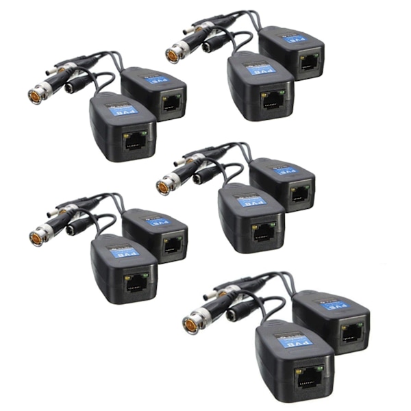 XJ-5 Par CCTV Coax Bnc Video Power Balun Transceiver Til Cat5e 6 Rj45 Connector Coaxial/analog Hd Pai