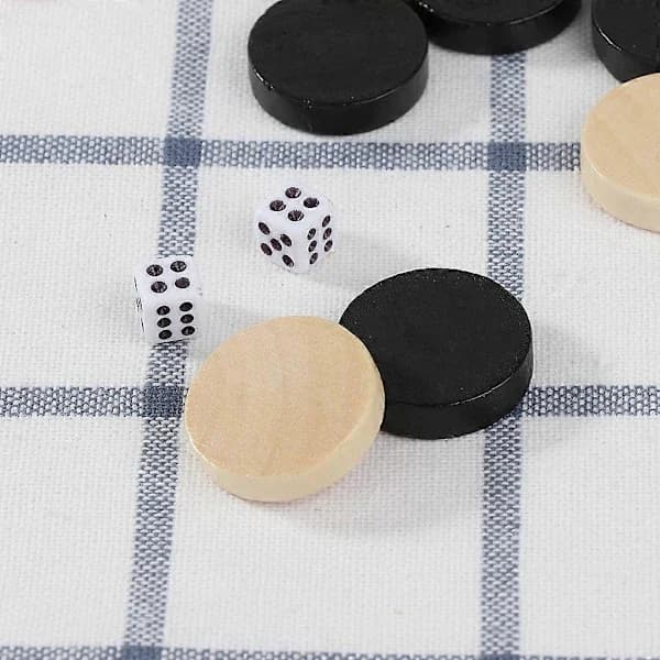 30 st Trä Dam Backgammon Schackpjäser för Dam & Schack 24mm