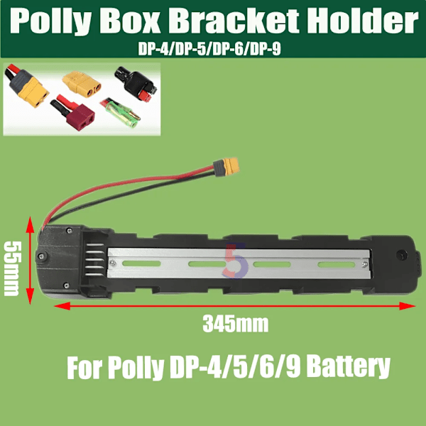 Ebike Polly Batteri Bottenbas Fäste Hållare Polly Monteringsplatta 4Pins 5Pins För Polly DP-5/DP-6/DP-9 Super 73 Hållare Bärare