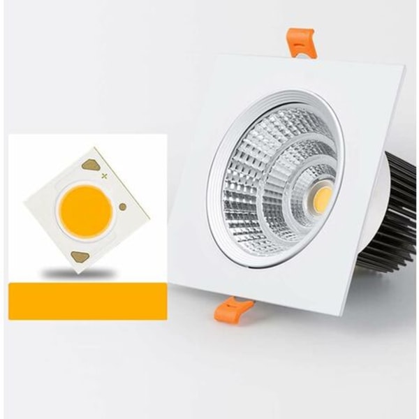 Vattentät brandsäker LED-spotlight, 7 W LED infälld takarmatur kallvit 6000 K 75 mm hål för bastu hamam kök rum