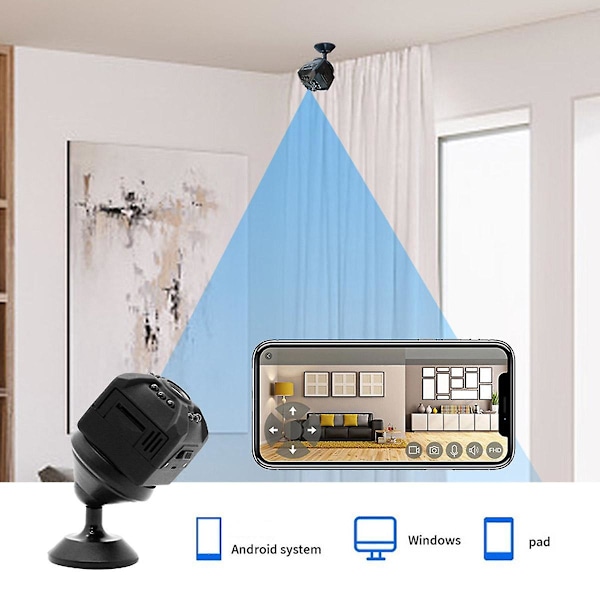 XJ-X5 Mini Kamera 1080p 200w Hd Mörkerseende Inomhus Wifi Kamera Säkerhet Fjärrvisningskamera Stöd Tf