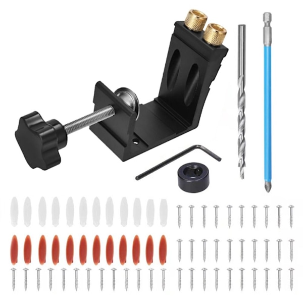 XJ-46-dels Lommehull Jig Smart Hull Lokator SVART