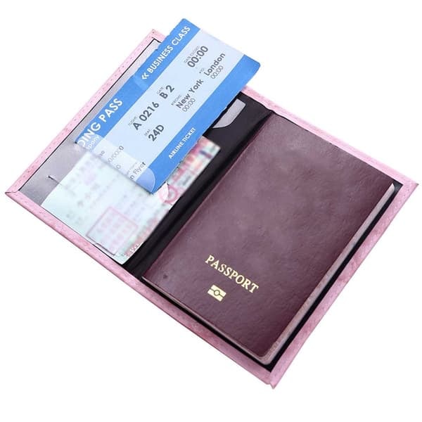 XJ-Pasfodral Pasholder Rosa Marmor