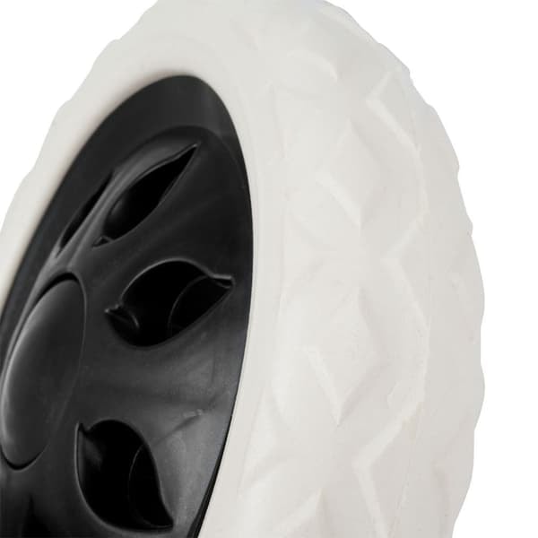 XJ Utbytbara svarta hjul 16 cm för shoppingvagnar, 2-pack