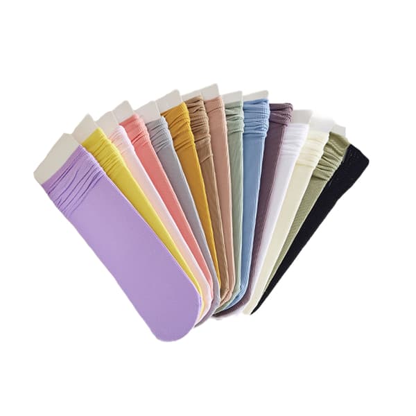 10 Pairs Women's Thin Cotton Socks - Multipack Ankle Socks Gift Box Flerfärgad 2