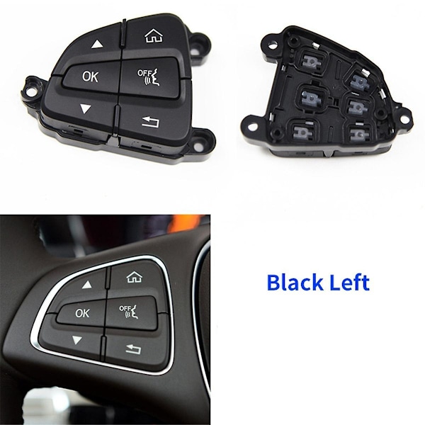 XJ-Left Multifunktions Ratt Kontroll Knapp Omkopplare För C Glc Klass A0999050200 A0999050300 Bl