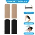 Dame armkompressionsærmer 4 par elastiske slankende overarmsformende wraps til sport og daglig brug sort beige