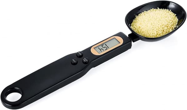 Electronic Measuring Spoon, Digital Scale Spoon, Kitchen Electronic Weighing Spoon with LCD Screen for Cooking, Baking, Flour, Spices, Medicine black