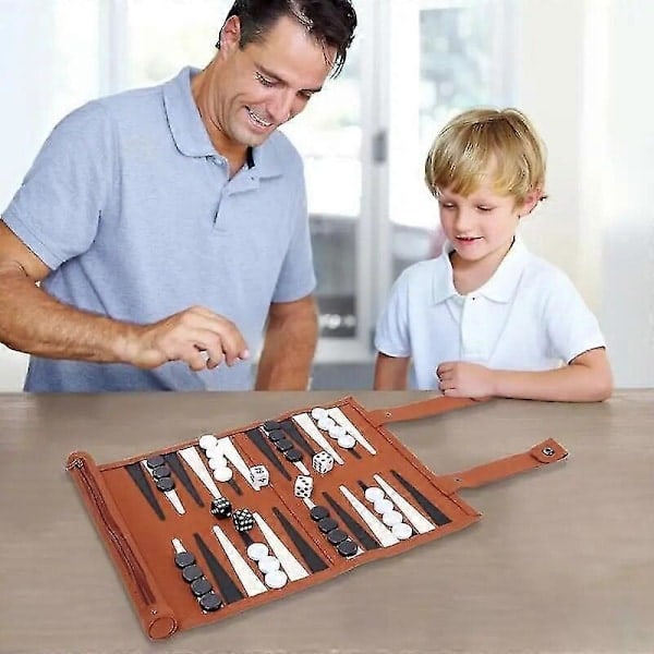 Backgammon Brettspill Bærbar Backgammon Sett For Voksne Klassisk Brettspill