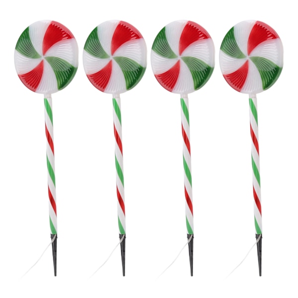 XJ-Solcelle Lollipop-lamper IP65 Vanntette 8 moduser 1 for 4 Dekorative LED Jul Stake Lampe for Hage Gangvei Gård (ZYH)