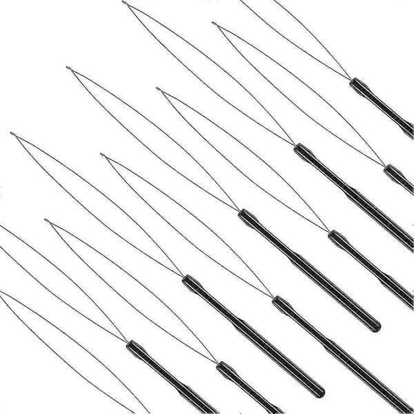 10 Pcs Hair Extension Loop - Threader Hook Tool and Bead Tool - For Hair Extension