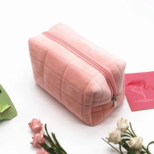 Kosmetisk opbevaringspose Pels Makeup Organizer ROSA Pink[XJ]