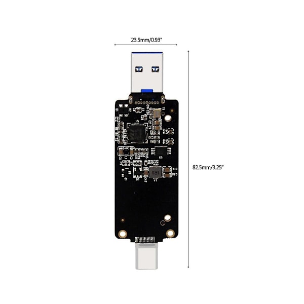 XJ-Cfast USB 3.1 Type A+c -kortinlukija 10 Gbps Nopea kortinlukija Kannettava alumiininen Cfast-muistikorttisovitin