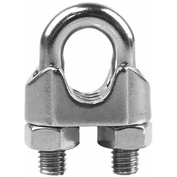 XJ-M5 Wire Rope Clip 304 Tråd Rustfrit Stål Kabel U-klemme U-bolt Fastgørelseselement (Pakke med 1)