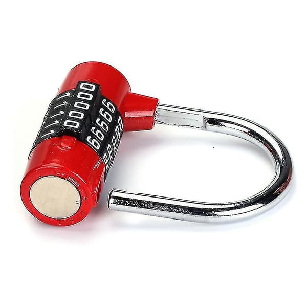 5-digit combination lock, suitable for gym lockers and toolboxes (red)